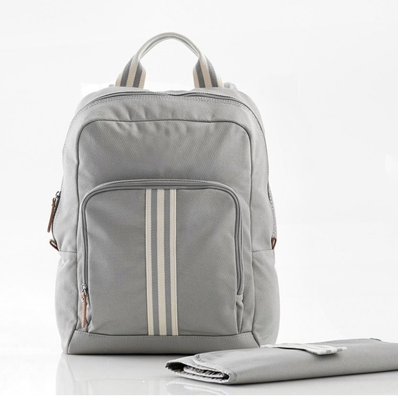 Pottery Barn Classic Diaper Bag Backpack - Gray - NWT - Picture 1 of 15